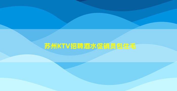 苏州KTV招聘酒水促销员包住毛